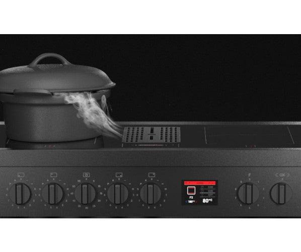 Steel fornuis Enfasi Mistral 90 EQ9F-4FIKW SS Met Kookveldafzuiging