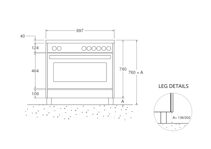 Bertazzoni MPL94IT1ENNE afmetingen