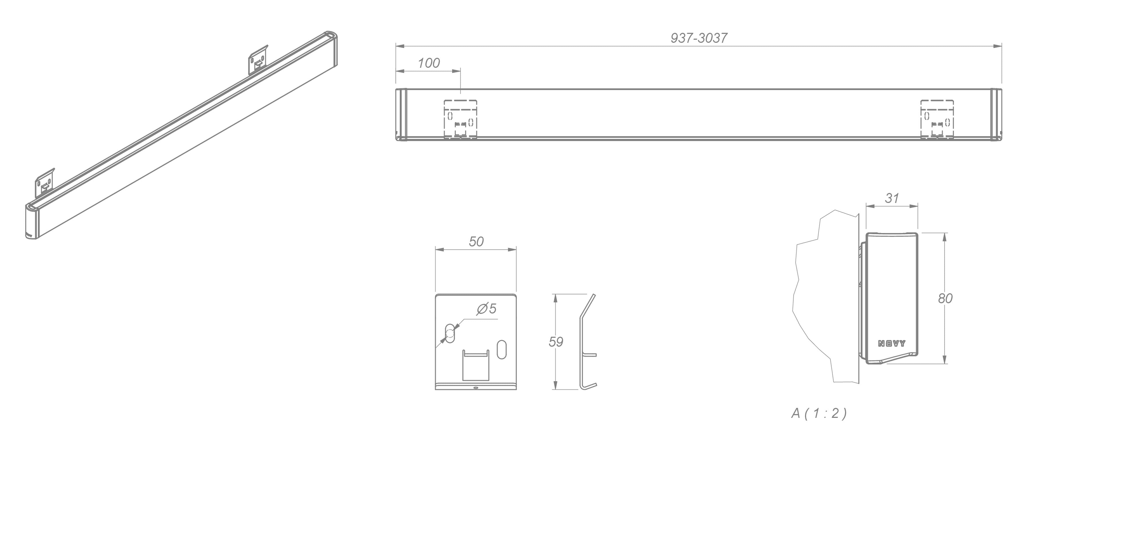 Novy wall afmetingen