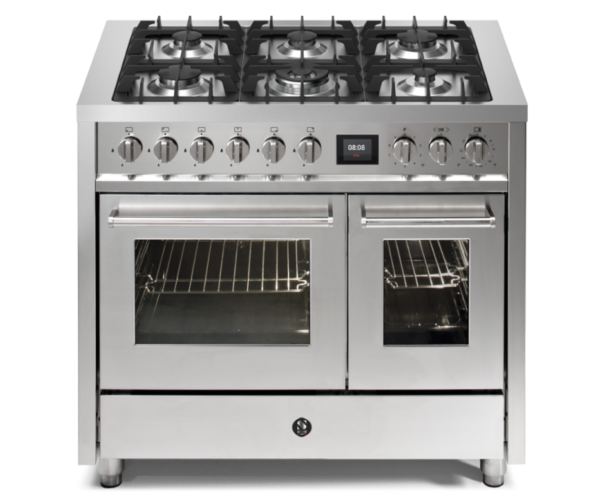 Steel Enfasi 100 EQ10FF-6-SS Gasfornuis rvs 6 pitten 2 ovens