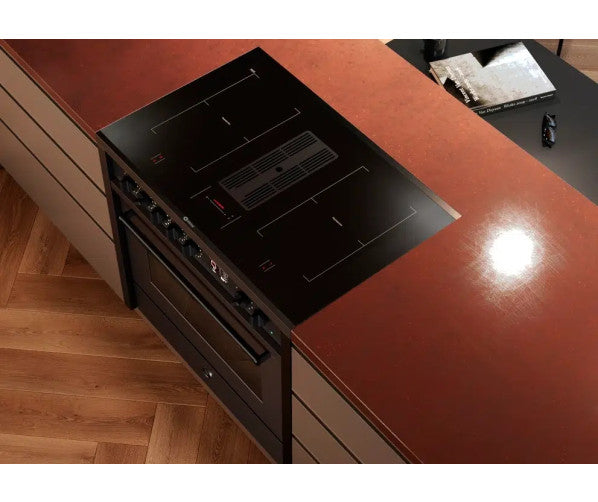 Steel fornuis Enfasi Mistral 90 EQ9F-4FIKW SS Met Kookveldafzuiging